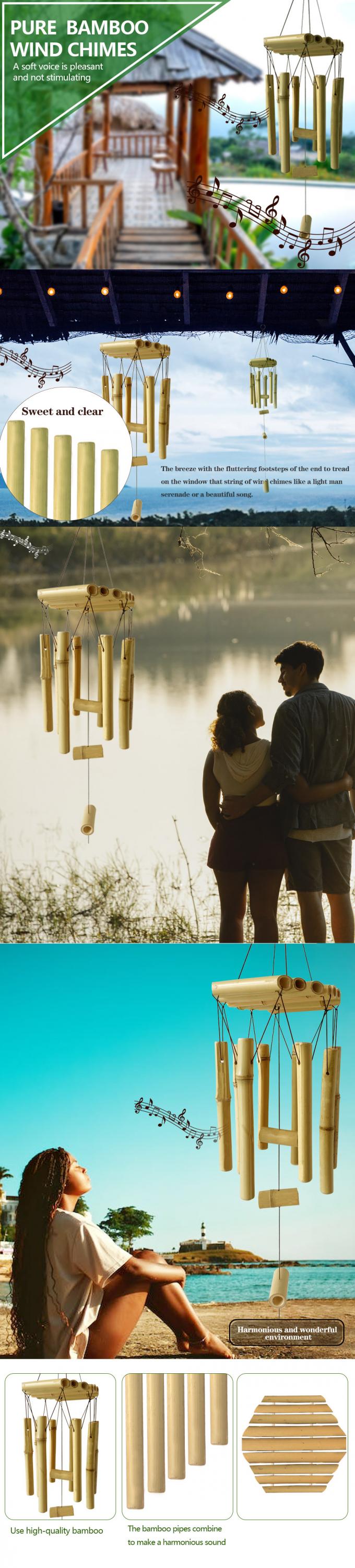 バンブウの風鐘 庭園の庭園や屋外の装飾用 1