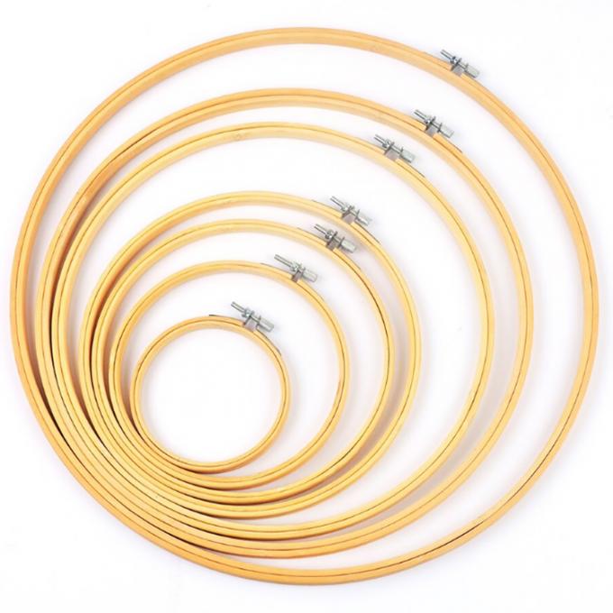 持続可能な竹製クラフトフープ 再利用可能な刺繍フレーム DIYアート用 1