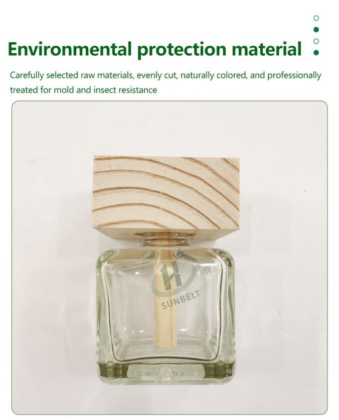 シリンダー/四角形 空のエッセンシャルオイル・リッド・ディフューザーボトル 木製のボールスティック 1