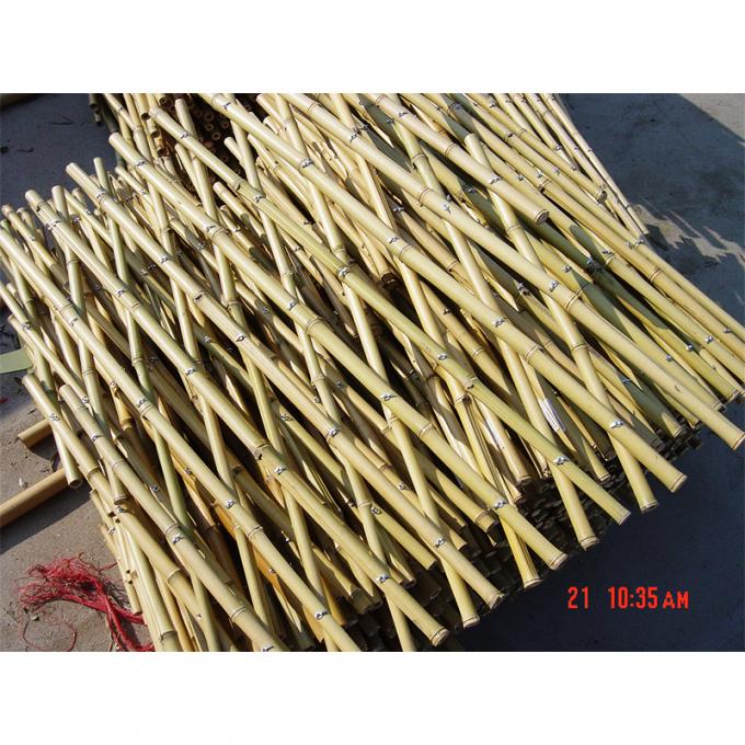 Expanding Bamboo Pole Fence , Natural Garden Privacy Screen Roll 6 Ft X 6 Ft 1