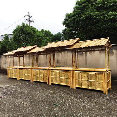 220x160cm Tiki棒屋外防水屋根の椅子が付いているタケ ベンチ棒