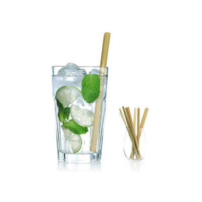 22.5cmの使い捨て可能なタケわらの飲料の使用法のタケ ストロー