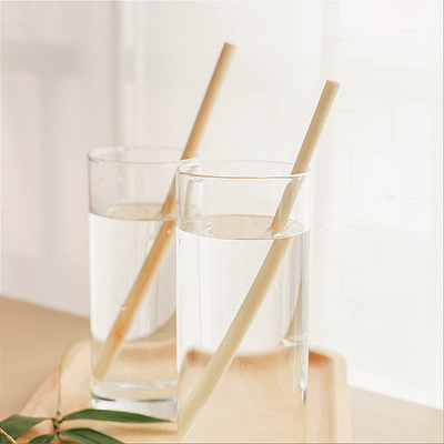 コーヒー カクテルのための再使用可能で自然なタケ19cm使い捨て可能なタケわら