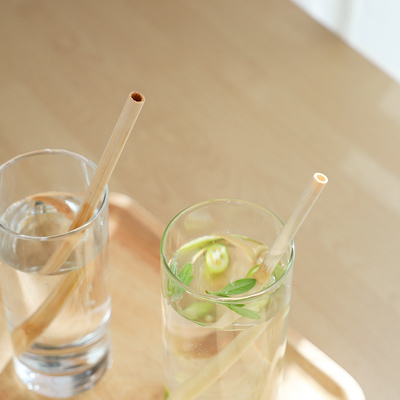 飲み物レーザーのラベルのロゴのための100%の自然で使い捨て可能なタケわらの緑のDegradable
