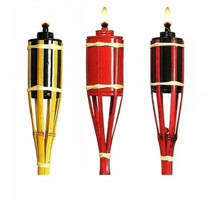 110cmの庭の照明、Luau党のための屋外の自然なタケ トーチのCitronellaのトーチ