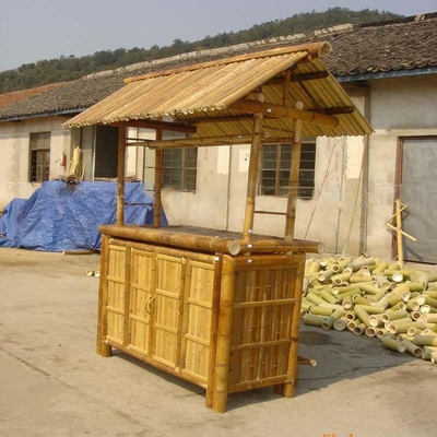 220x160cm Tiki棒屋外防水屋根の椅子が付いているタケ ベンチ棒