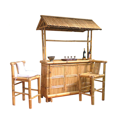 220x160cm Tiki棒屋外防水屋根の椅子が付いているタケ ベンチ棒