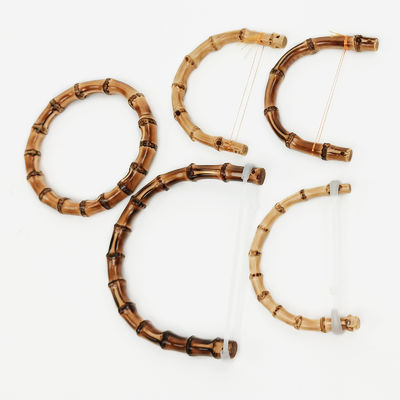 バンブーバッグハンドル 天然竹 トートバッグ＆クラッチ用グリップ