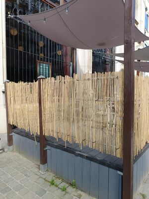 耐久性 スプリット バンブー フェンシング スラット プライバシー スクリーン ロール 屋外 景観 庭 装飾
